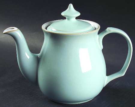 Blue Linen Teapot & Lid by Denby-Langley