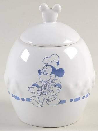 Gourmet Mickey (Blue Embossed) Sugar Bowl & Lid