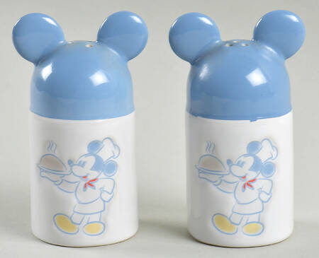 Gourmet Mickey (Blue Embossed) Salt & Pepper Set
