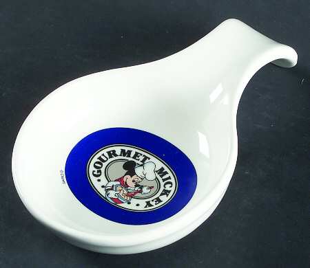 Gourmet Mickey (Blue Embossed) Spoon Rest/Holder (Holds 1 Spoon)