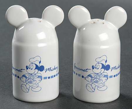 Gourmet Mickey (Blue Embossed) Salt & Pepper Set