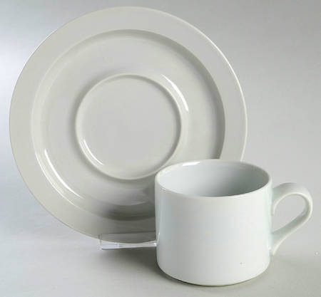 Refsgaard White Flat Cup & Saucer Set