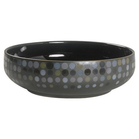 Jet Dots 9" Round Serving Bowl by Denby-Langley