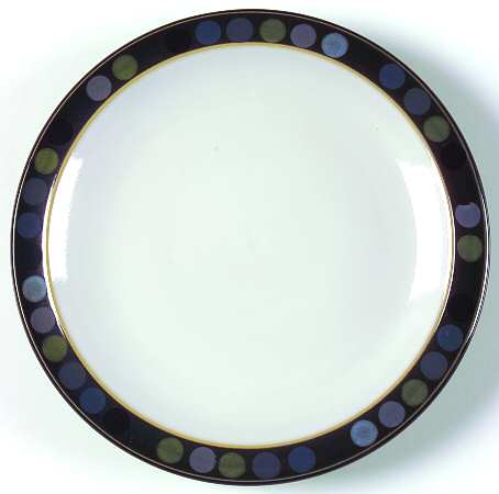 Jet Dots Tea Plate by Denby-Langley