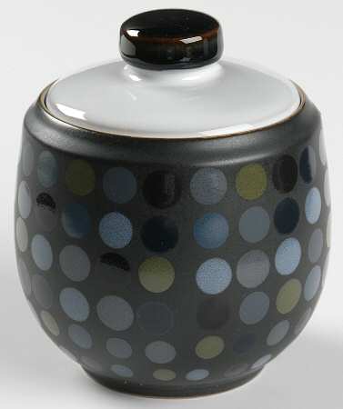 Jet Dots Sugar Bowl & Lid