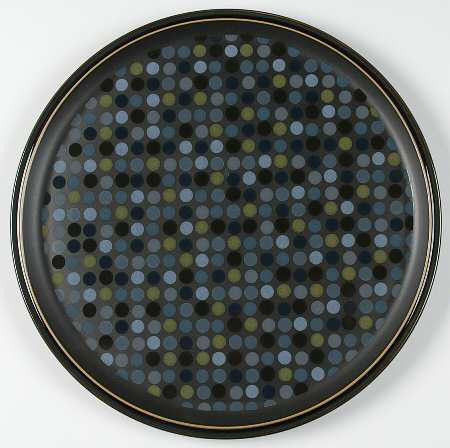 Jet Dots 13" Chop Plate (Round Platter) by Denby-Langley