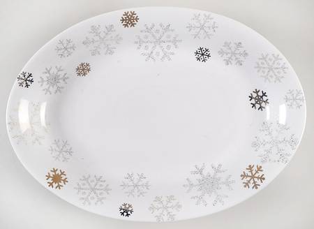 Snowflake 14" Oval Serving Platter