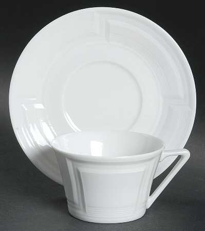Celtika White Flat Cup & Saucer Set
