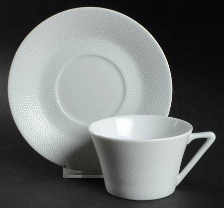 Seychelles White Flat Cup & Saucer Set