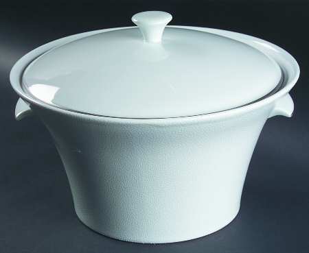 Seychelles Mat Platinum Filet Tureen &  Lid by Philippe Deshoulieres
