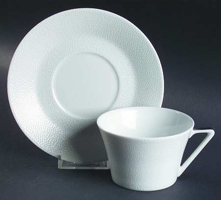 Seychelles Mat Platinum Filet Flat Cup & Saucer Set