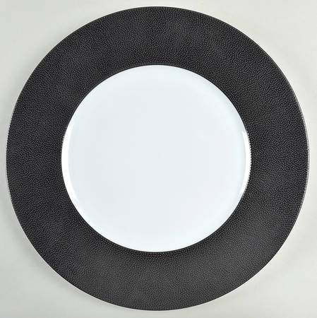 Seychelles Black Service Plate (Charger) by Philippe Deshoulieres