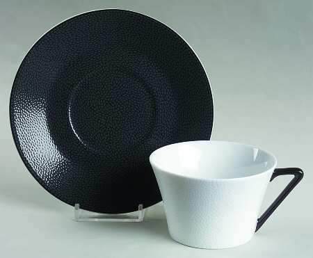 Seychelles Black Flat Cup & Saucer Set