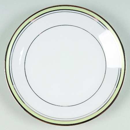 Excellence Anis Green Bread & Butter Plate by Philippe Deshoulieres