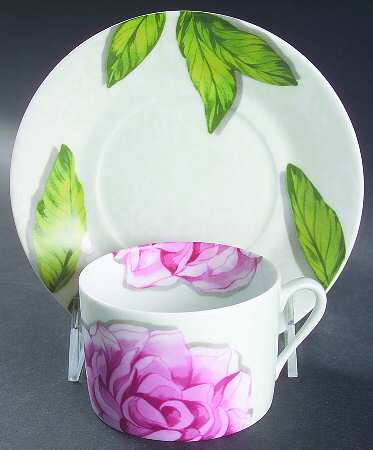 Les Pivoines Flat Cup & Saucer Set