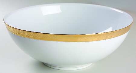 Trianon Gold 11" Large Salad Serving Bowl