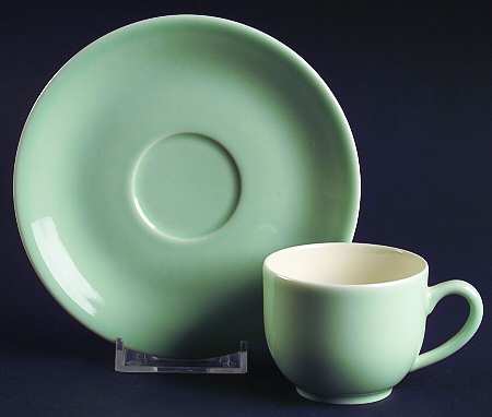 Color Spirit Menthol Flat Demitasse Cup & Saucer Set