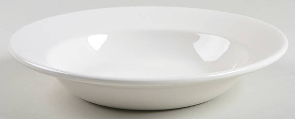 Classic White Rim Soup Bowl