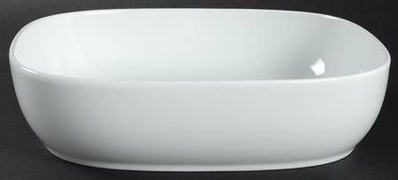 White Squares 9" Square Vegetable Bowl