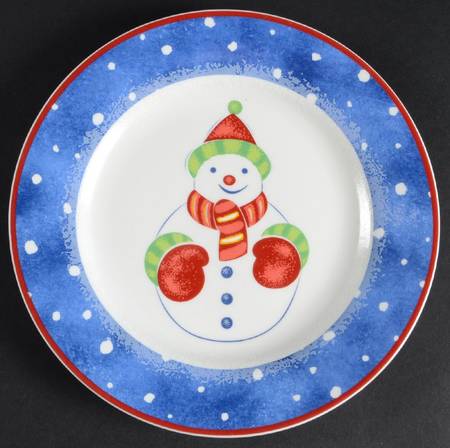 Snow Whimsy Salad Plate