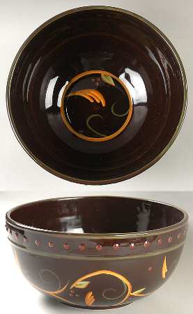 Chocolate Berries 10" Large Salad Serving Bowl