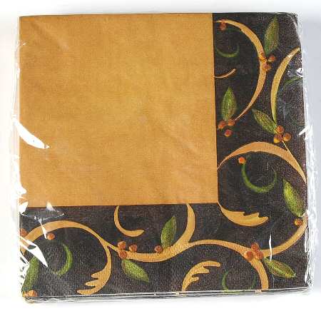 Chocolate Berries Package of Paper Luncheon Napkins