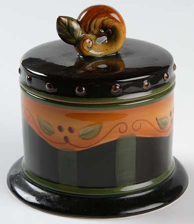 Chocolate Berries Sugar Bowl & Lid