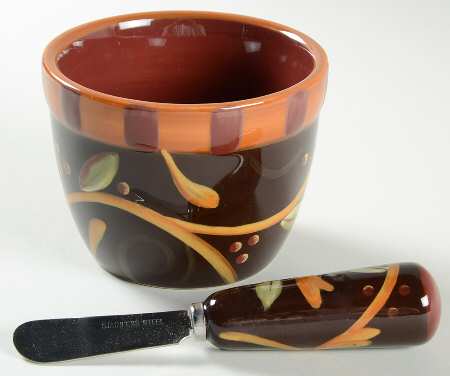 Chocolate Berries Dip Bowl & Spreader Set