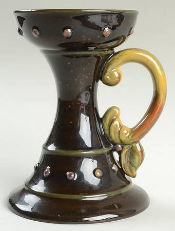 Chocolate Berries Handled Candleholder