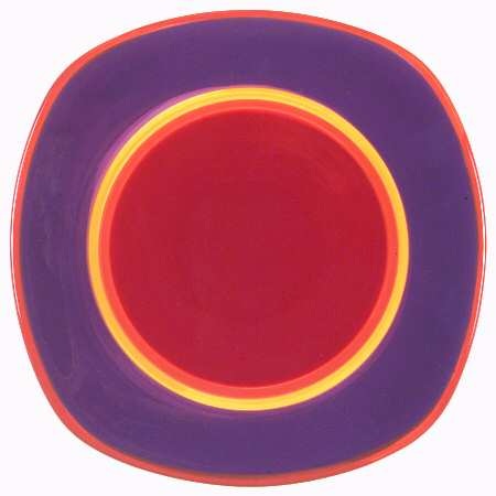 Coba Aztec Red Square Salad Plate