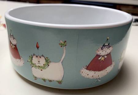Christmas Krinkles Cat Bowl