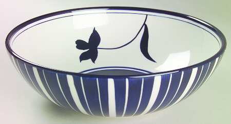 Kayla Blue 10" Round Vegetable Bowl