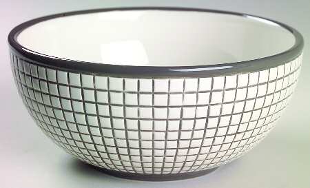 Gridworks Gray Soup/Cereal Bowl