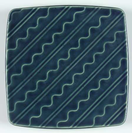 Cairo Teal Square Salad Plate