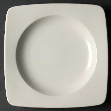 Studio LM Cream Square Accent Salad Plate