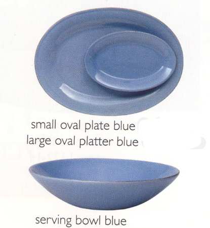 Patina Color Groups Floe (Blues) 10" Oval Serving Platter