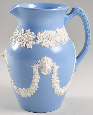 Jasper Ware Cream on Blue 48 Oz Jug