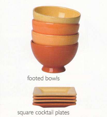 Patina Color Groups Amber Footed Bowl