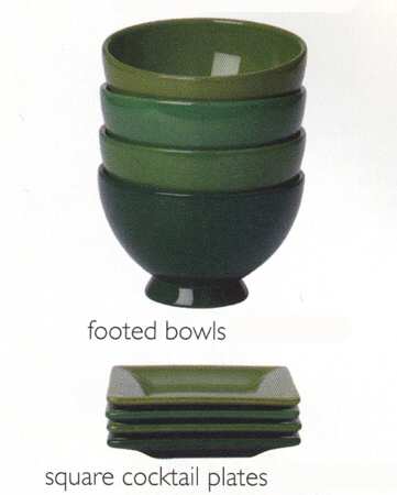 Patina Color Groups Jade Footed Bowl