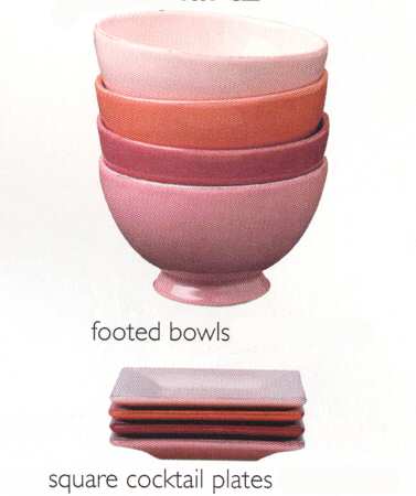 Patina Color Groups Quartz (Pinks) Footed Bowl