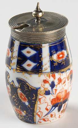6060-1924 Mustard Jar with Hinged Metal Lid