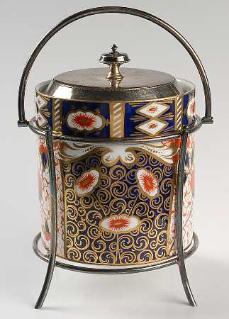 6060-1924 Biscuit Barrel with Metal Lid & Stand