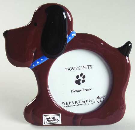 Paw Prints Dog Frame-Holds Round 3 X 3