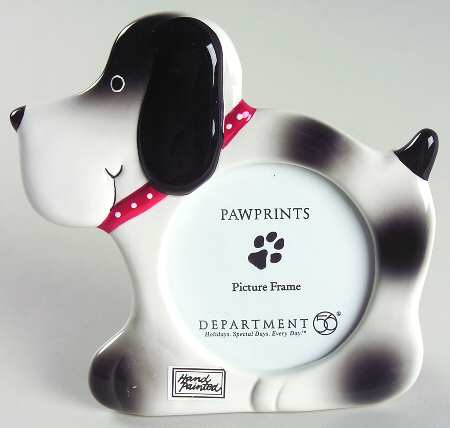 Paw Prints Dog Frame-Holds Round 3 X 3