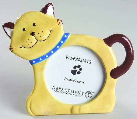 Paw Prints Cat Frame-Holds Round 3 X 3