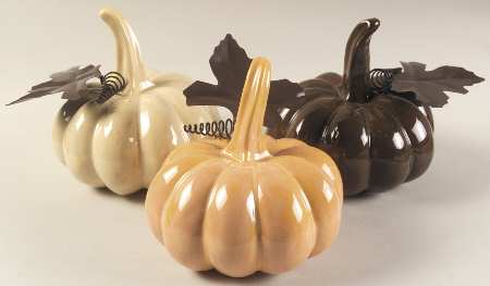 Orchard Collection (Giftware) (Set of 3) Pumpkin Figurines