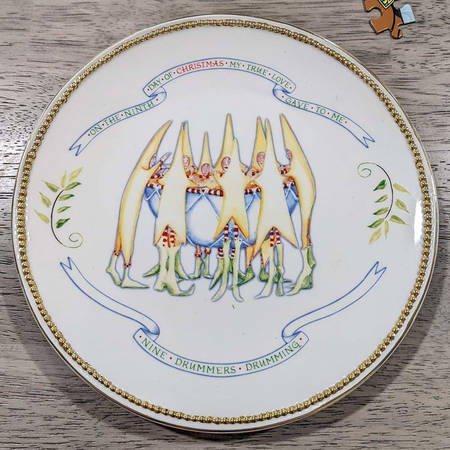 Twelve Days of Christmas Salad Plate