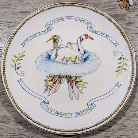 Twelve Days of Christmas Salad Plate