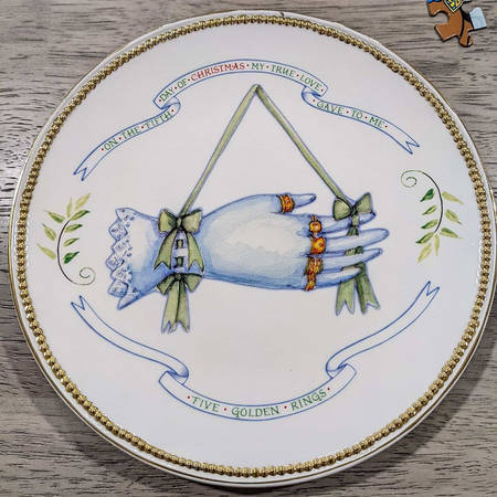 Twelve Days of Christmas Salad Plate