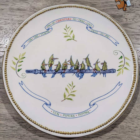 Twelve Days of Christmas Salad Plate